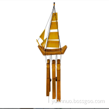 Outdoor Wooden Chimes with a Large Sailboat Top